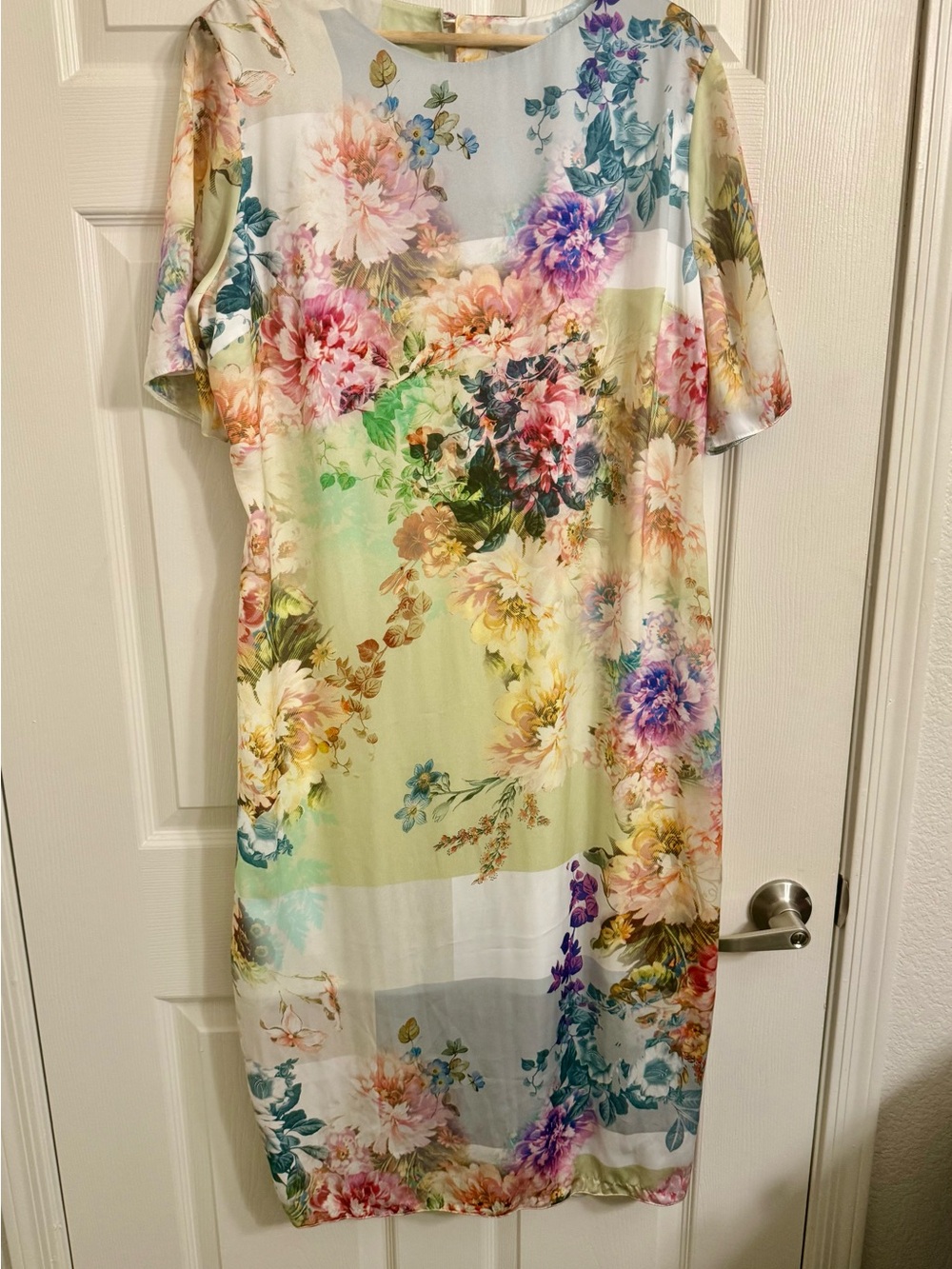 ASOS Floral Midi Dress in Cream, Pink, Yellow, Purple